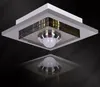 Luzes de teto Modern Square Lâmpadas de Aço Inoxidável Lâmpadas Sala Varanda LED Cristal Light Quarto Corredor Corredor Varanda Lâmpada