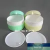 Contenitore cosmetico Barattoli per unguenti Barattolo per crema con argento 50 pezzi 50 g 50 ml Plastica Bianco, giallo, verde Giorno vuoto Interno ricaricabile