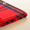 Szaliki Faux CashMere Szal Zima Czerwona Plaid Koc Koc Tassel Scarf Cape Ciepłe Unisex Akrylowe Mężczyźni Lub Kobiety Bożenarodzeniowe Prezenty