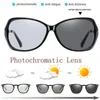 Übergroße polarisierte pochromatische Damen-Sonnenbrille, Herren-Pilot, Schwarz, Rosa, Lila, Braun, Farbübergang, Chamäleon-Linse9004539