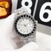 Full Diamond Mens Watches Fashion Design Iced Out Quartz Movement Watch for Men Colorful Stone Splash Waterproof Shinny Under Ligh278V