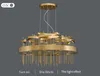 Nieuwe Patent Moderne Kroonluchter Verlichting voor Woonkamer Geborstelde Gouden LED Lichtarmaturen Woondecoratie Lamp Luster