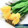 Toptan Beyaz Yapay Çiçek Yüksek Kalite Gerçek Dokunmatik PU Tulip Masaüstü Düğün Ev Dekorasyon Hediye Çok Renkli Parti Dekor
