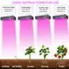 1200W Full Spectrum LED Grow Light Double Chip Timing Red Blue UV IR Grow Lampor för Inomhus Växter Vegblommar