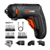 LOMVUM Cordless Screwdriver Electric Drill Set 4V USB Rechargeable Cordless Drill 27pcs Bits Changeable Twistable Home DIY Tool 201225