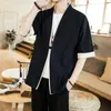 Hommes en coton veste en lin de Chine style kongfu cardigan kimono trop cotaill