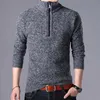 Automne hiver hommes pull chaud cachemire laine cardigan à fermeture éclair hommes manteau robe tricots décontractés vêtements masculins 201221