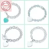 925 Sterling Silver Heartshapedブレスレットクラシックスタイルはフェードしません