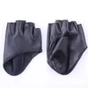 Women's Half Finger PU Leather Gloves Men Fingerless Glove Nightclub Performance Gloves1