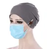 Rétro femmes Turban tête Wrap chapeau avec bouton chapeaux foulard Bonnet intérieur Hijabs casquette musulman Hijab chimio chapeaux Turbantes casquettes