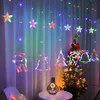 LED Christmas Deer Tree Bells Star String Fairy Lights Rideau Lumière Guirlande extérieure pour la fête à la maison Nouvel An Décor de mariage 201204