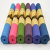 6/8mm TPE Thick Single colour Patterned Yoga Mat for Fitness Non Slip Gym Exercise Pilates Mat Pads Waterproof Yoga Mat Fitness Yoga Pad