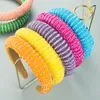 Rainbow Flower Crystal Beaded Hairband for Women Head Bezel Hair Hoop Rhinestone Pearl Headbands 26 colors