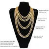 Hiphop bling modeketens sieraden heren goud zilveren miami cuban link ketting kettingen diamant ijs uit chian kettingen2738