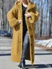 Autumn Cardigan Women Knitted Long Hooded Oversized Sweater Casual Big Sleeve Argyle Sweaters Green Yellow Plus Size