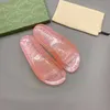 Kobiety Przezroczyste Kryształowe Kapcie Projektant Cukierki Kolor Mody Otwarte Palec Płaskie Obcasy PVC Slidki Sandals Buty Dla Mężczyzna Kobieta