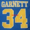 34 Kevin Garnett Jersey Farragut Academy Lisesi Jersey Kolej Basketbol Formaları Mavi Dikişli Spor Gömlek!