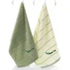 Nouveau super doux rayé thé vert coton serviettes éponge pour adultes toalha visage serviettes salle de bain camping yoga serviette 2pcs / lot 201027