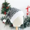 Knitting Christmas Hat For Adult Heart-shaped Pattern Fluffy Plush Santa Cap Women Men Xmas Hats Christmas Party Decorations