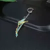 Anime Game Genshin Impact Key Chain Weapon Keyrings Blade Sword Key Holder Pendant Metal Keychains Charm Men Jewelry Y1231