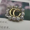 GG Fashion Brand Designer Pin Spettastro Spettatura Rhinestone Gioielli unisex di alta qualità con scatola