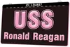 LD4557 USS Ronald Reagan Nimitz Class Nuclear Powered Supercarrier Light Sign 3D Grabado LED Venta al por mayor Venta al por menor