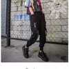 화물 바지 여성 펑크 플러스 사이즈 바지 조깅 힙합 바지 한국어 스타일 대형 블랙 바지 여성 하라주쿠 Streetwear 201119