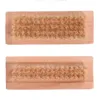 Wooden Natural Boar Bristle Brush Double Sided Nail Brush SPA Manual Cleaning Massage Brushes