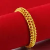 Dropshipping 24K Gold Plated Jewelry Bracelets for Women and Men Pulseira Feminina Wedding Bizuteria Choker Link Chain
