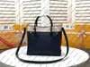 M55933 ON MY SIDE Tote bag elegant Women Genuine Leather canvas cross-body Handbag Purse Shopping Shoulder Bag