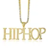 Hip Hop Custom Name Bubble Cubic Zirconia Bling Combination Words Iced Out Chain Pendants Halsband för män smycken 2010142368027