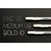 3 sztuk Sakura Głódka Roll White Pens Highlightery Marker Fine Medium Bold 05 08 10 Pen dla Mangi Rysunek Japonia Art Supplies Y200709
