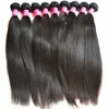 100% Vierge Non Transformée Gros Lot 9PCS Bundle Cheveux Brésiliens Pour Femme Noire Extension de Cheveux Naturels Raides 12A Top Qualité 1b Couleur 100g / pcs