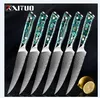 XITUO 1-6 PCS Couteau À Steak 67 Couches En Acier Damas Couteau À Steak Dentelé Lame Tranchante Cuisine Pratique Couteaux Abalone Shell Poignée