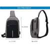 FengDong Kleine USB-Ladung Eine Schulter Männer Messenger Männliche Wasserdichte Sling Brusttasche Bagpack Umhängetaschen Y201224