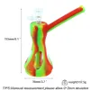 Wyłącznik Bubbler Rury wodne Szklane Rury Silikonowe Bongs Hookh Dab Rigs Długie Usta Darmowe 14mm Bowl