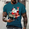 Men's T-Shirts 2021 Merry Christmas Festive Graphic T Shirt For Men Funny Fashion Santa Claus Design T-Shirt Party Loose Clothes