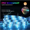 Bluetooth LED Strip Light RGB 5050 Flexible Ribbon LED Light Strip DC12V 5M 10M Remote Full Kit For Living Room Bed Room Kitchen