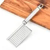 Stainless Steel Crinkle Cutting Tool Kitchen Knives French Fry Slicer Blade Vegetable Salad Chopps Knife for chopping veggies, cutter fruit, potato