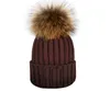 Nouvelle France mode bonnets chapeaux bonnet hiver bonnet tricoté chapeau de laine plus casquette de velours Skullies masque plus épais chapeaux à franges man243c