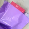 17 * 30cm Violet poly mailer expédition sacs d'emballage en plastique produits courrier par courrier fournitures de stockage mailing pochette d'emballage auto-adhésive Lot