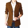 Hommes Trench Coats Vente en gros - 2021 Printemps Automne Style Slim Fit Manteau Hommes Marque Vêtements Mode Longues Vestes Marque-vêtements Hommes Pardessus1