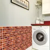 3D Wall Stickers Self-adhesive Waterproof Imitation Brick Bathroom Kitchen Decor Wallpaper for Living Room TV Background Decor 30x30CM