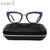2021 Vintage Cat Eyeglasses Frame Retro Female Brand Designe Blue Rhinestone Sunglasses Transparent UV400 NX1