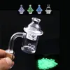 最新の4mmの厚さ25mm XLのスプラッシュ石英バンジャーネイルサイクロン紡績炭帽とTerp Pearl InsertのDab Rig Bong