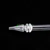 Beracky 5 дюймов кварцевый соломенный мазок портативный стиль ручки Dab Mini NC прозрачные кварцевые наконечники Dab Tube для восковых сухих травяных буровых установок1476612