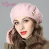 Liliyabaihe New Women Winter Hat Kick Boins, Caps mais recente decoração popular Cores sólidas Moda Lady Hat Y200102