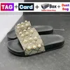 2022 Diapositives de designer Mens pantoufles pour femmes avec boîte originale Sac de poussière Bloom Fleurs Impression en cuir Web chaussures de luxe Sandales d'été de luxe