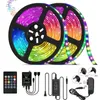 Muzyka LED Strip Light RGB SMD 5050 Dioda Elastyczna wstążka 5M 10M Taśmy LED Pełny zestaw z pilotem Muzyka LED