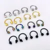 1pc 4 * 10mm Nostril Piercing Hoefijzer Rvs Neus Neus Hoop Ring Lip Stud Cartilage Oorbellen Body Sieraden